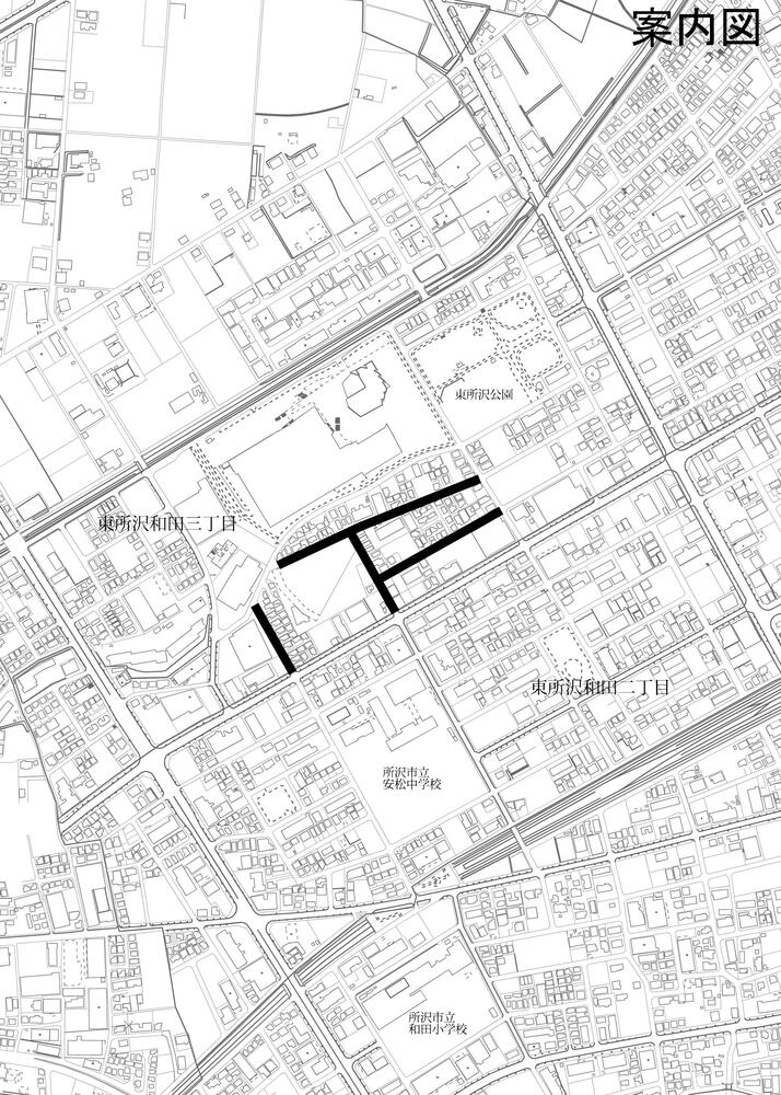 松井地区配水管更新第1号工事案内図の画像