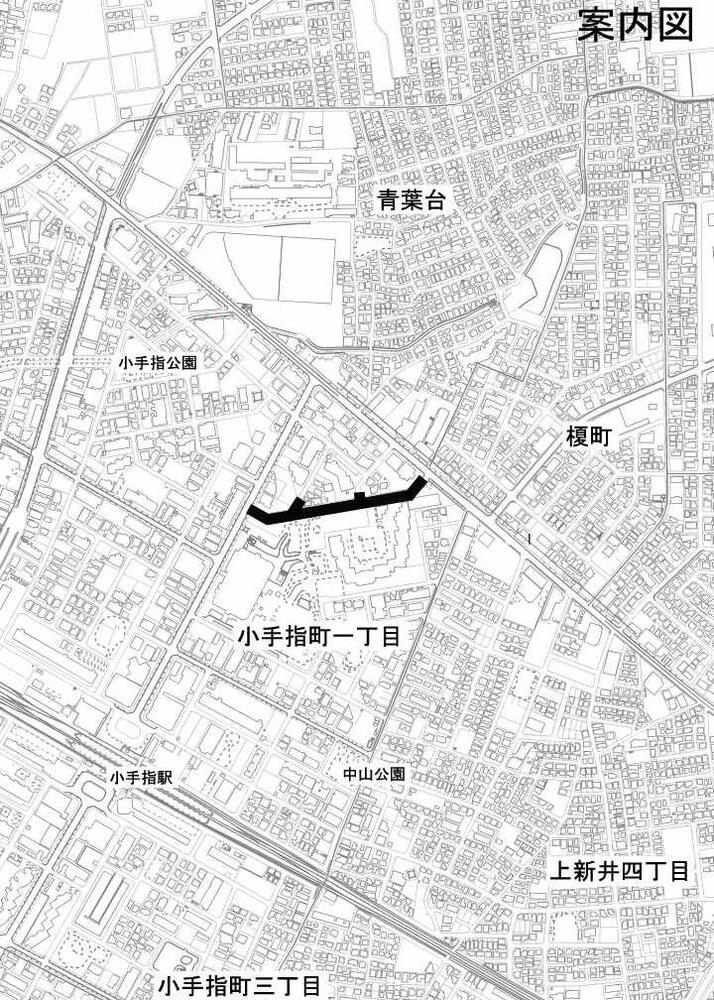 小手指地区配水管更新第1号工事（ゼロ債務）案内図の画像
