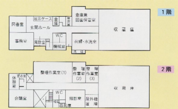 埋蔵文化財調査センター平面図の画像